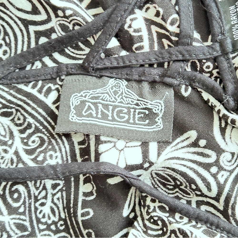 Angie Womens Sleeveless Jumpsuit Black Geometric Print - Picture 7 of 13